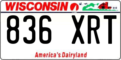WI license plate 836XRT