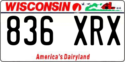 WI license plate 836XRX