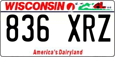WI license plate 836XRZ