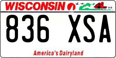 WI license plate 836XSA