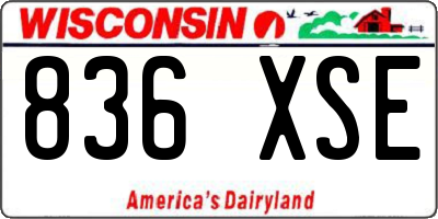 WI license plate 836XSE
