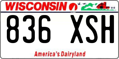 WI license plate 836XSH