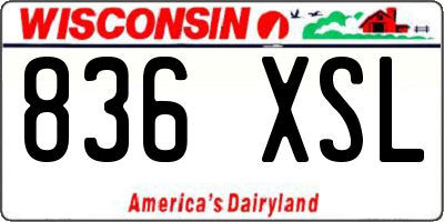 WI license plate 836XSL