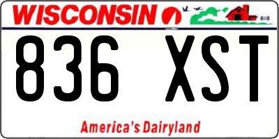 WI license plate 836XST