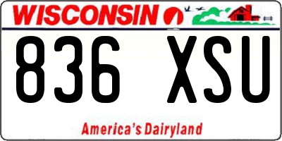 WI license plate 836XSU