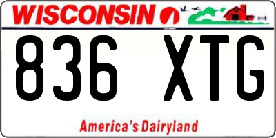 WI license plate 836XTG