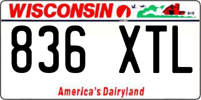 WI license plate 836XTL