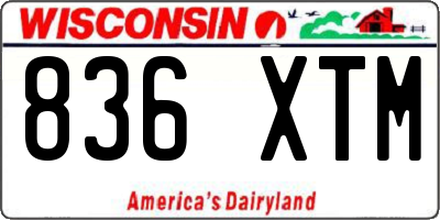 WI license plate 836XTM