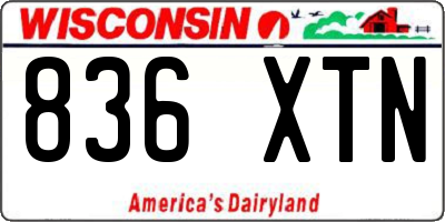 WI license plate 836XTN