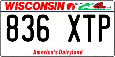WI license plate 836XTP