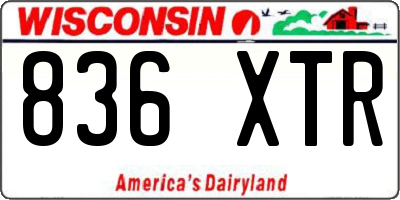 WI license plate 836XTR