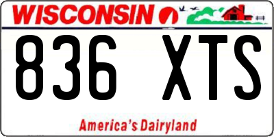 WI license plate 836XTS