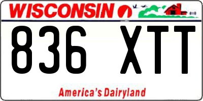 WI license plate 836XTT