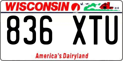 WI license plate 836XTU