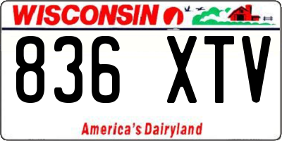 WI license plate 836XTV