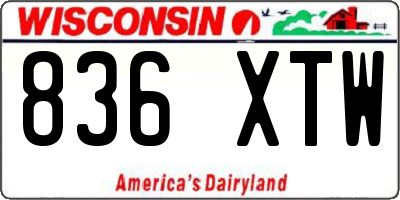 WI license plate 836XTW
