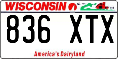 WI license plate 836XTX
