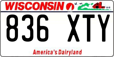WI license plate 836XTY