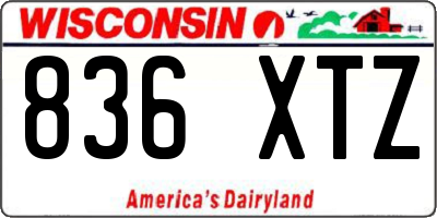 WI license plate 836XTZ