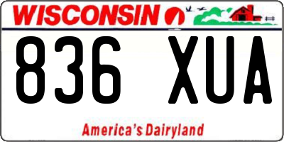 WI license plate 836XUA