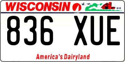 WI license plate 836XUE