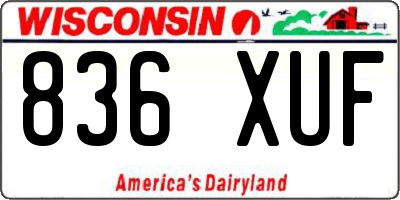 WI license plate 836XUF