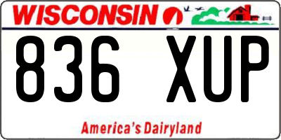 WI license plate 836XUP