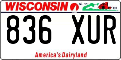 WI license plate 836XUR