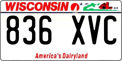 WI license plate 836XVC