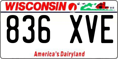 WI license plate 836XVE
