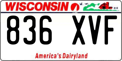 WI license plate 836XVF