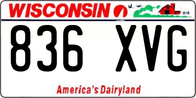 WI license plate 836XVG