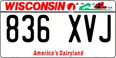 WI license plate 836XVJ