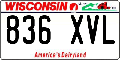 WI license plate 836XVL