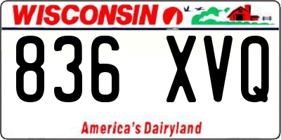 WI license plate 836XVQ