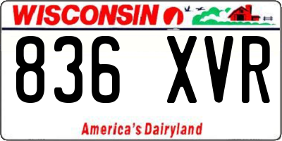 WI license plate 836XVR