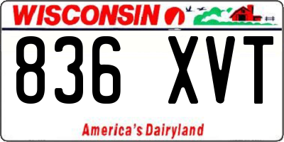 WI license plate 836XVT