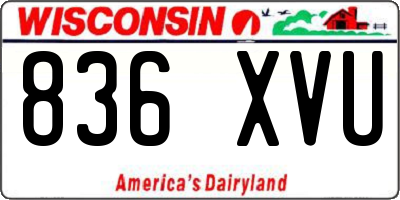 WI license plate 836XVU