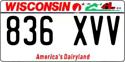 WI license plate 836XVV