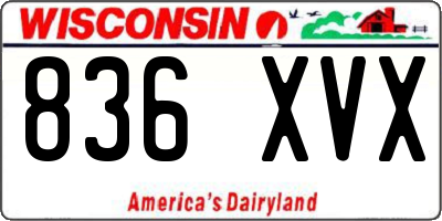 WI license plate 836XVX