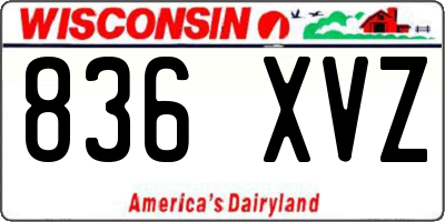 WI license plate 836XVZ