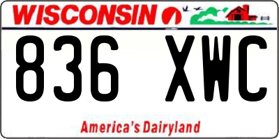 WI license plate 836XWC