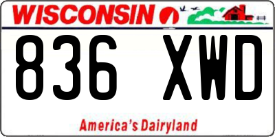 WI license plate 836XWD