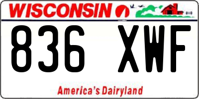 WI license plate 836XWF