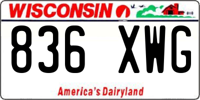 WI license plate 836XWG