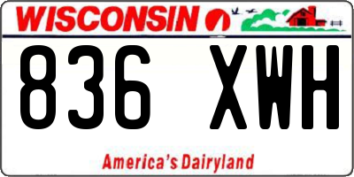 WI license plate 836XWH