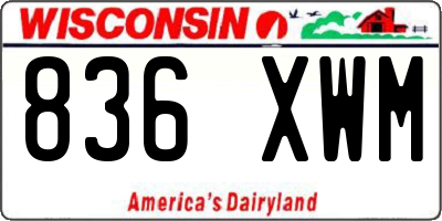 WI license plate 836XWM