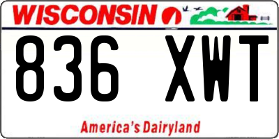 WI license plate 836XWT