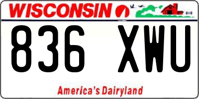 WI license plate 836XWU