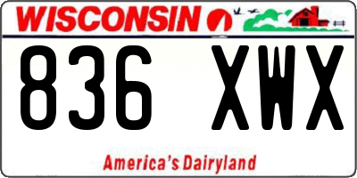 WI license plate 836XWX